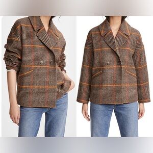 VELVET by Graham & Spencer RHONA COAT - PLAID size L pristine condition